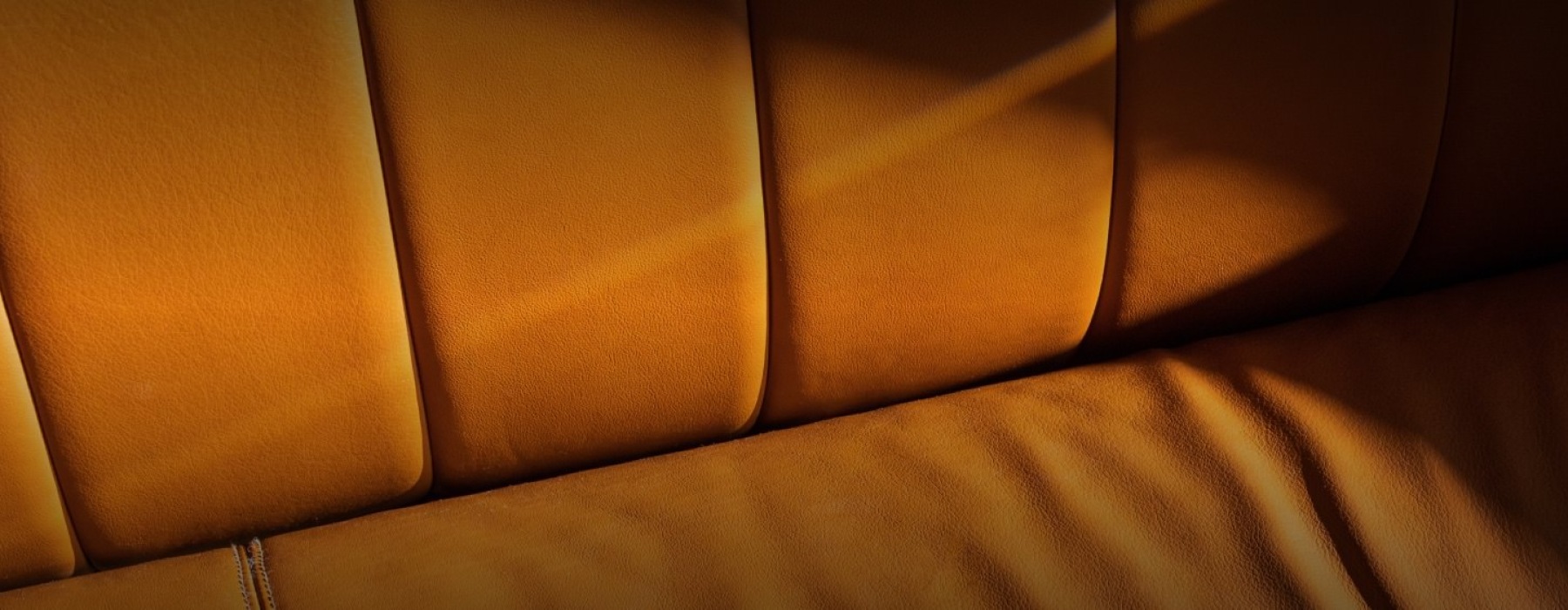 a close up of a couch