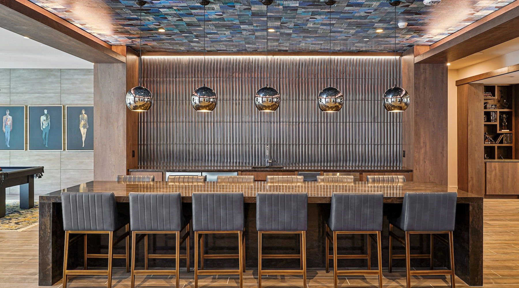 a large table with several seats